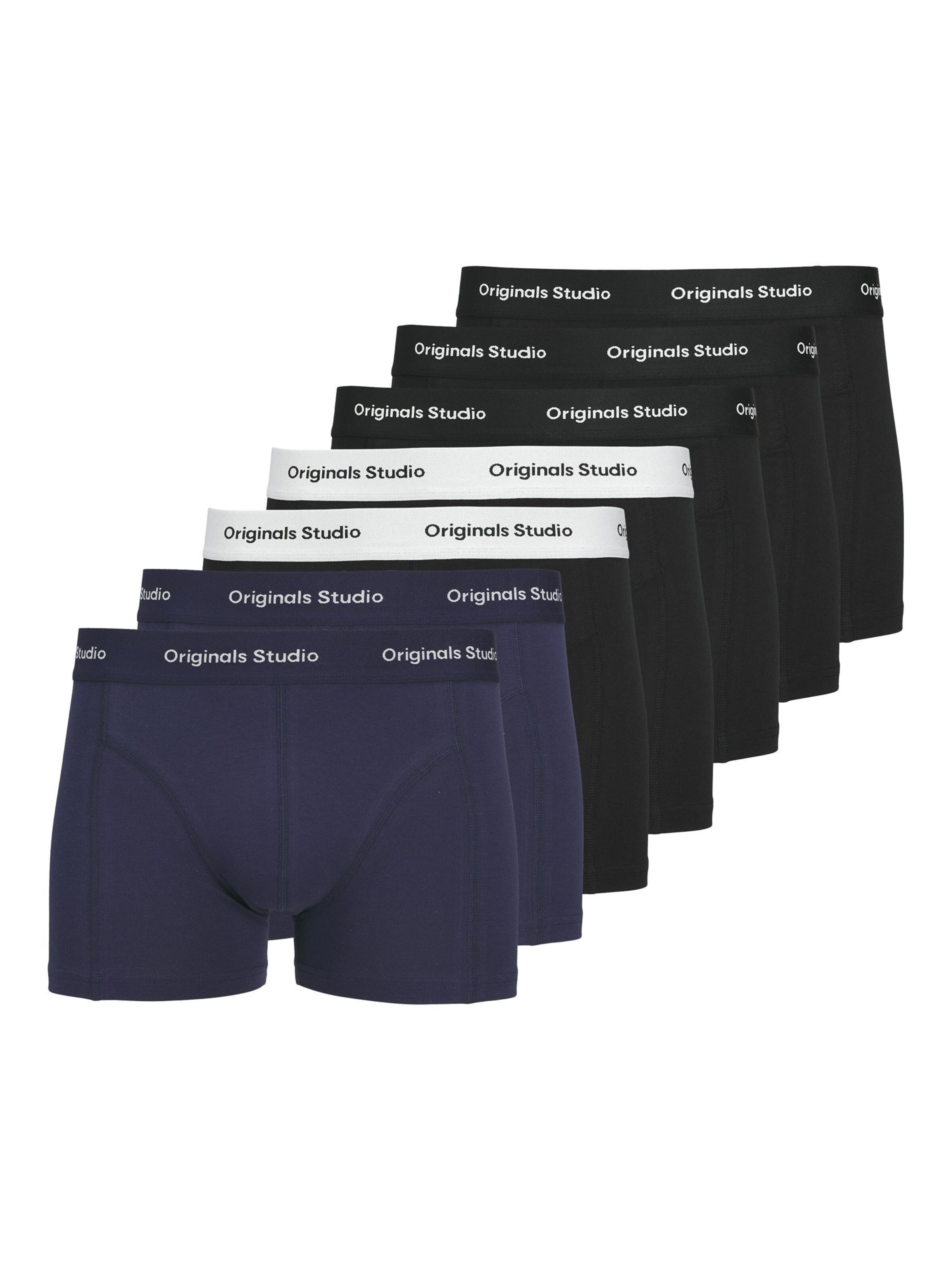sötétkék / fekete / fehér JACK & JONES Boxeralsók, Termék nézet