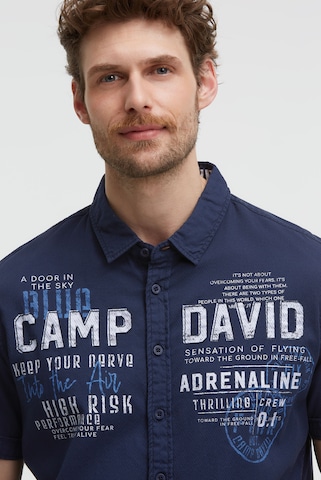 CAMP DAVID Regular fit Button Up Shirt in Blue