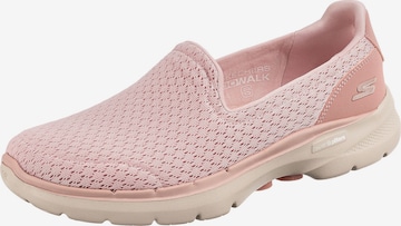 SKECHERS Classic Flats 'Go Walk 6' in Pink: front