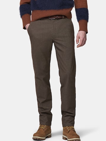 Regular Pantalon chino 'Paris 2-3609' MEYER en marron : devant