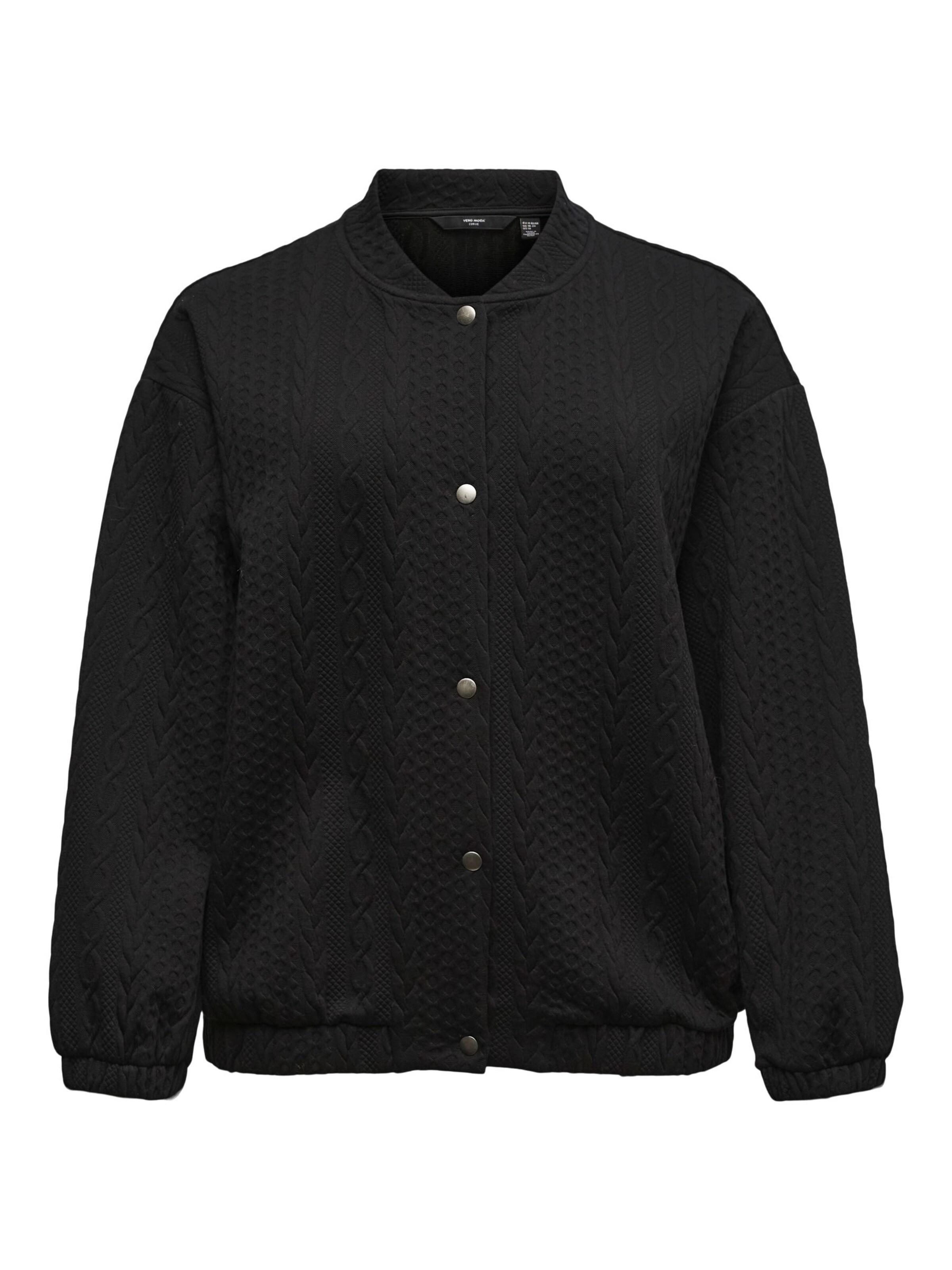 Veste de survêtement 'VMCJanni' Vero Moda Curve en noir : devant