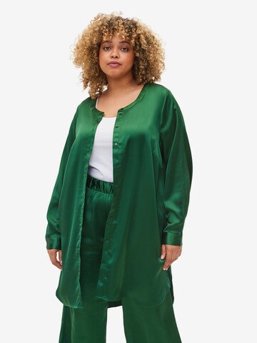 Zizzi - Blusa 'Mkiya' em verde: frente