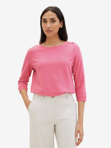 T-shirt TOM TAILOR en rose : devant