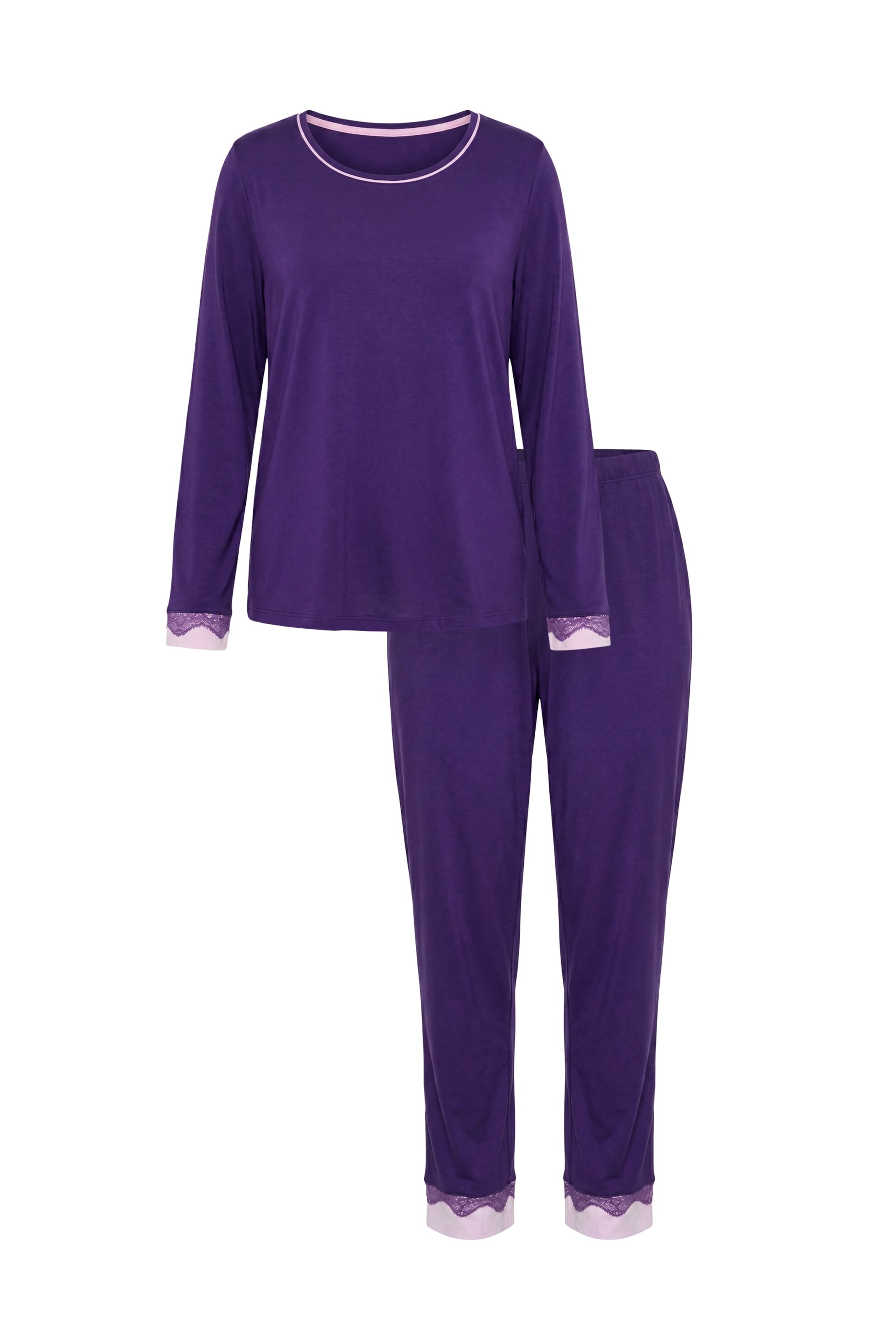 Ulla Popken Pyjama in Lila: Vorderseite