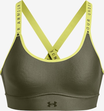 UNDER ARMOUR Sports Bra 'Infinity' in Green: front