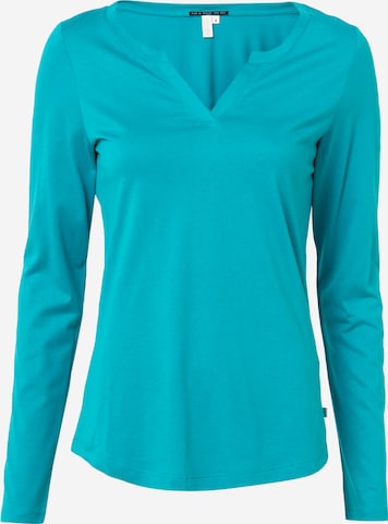 QS Shirt in Blauw: voorkant