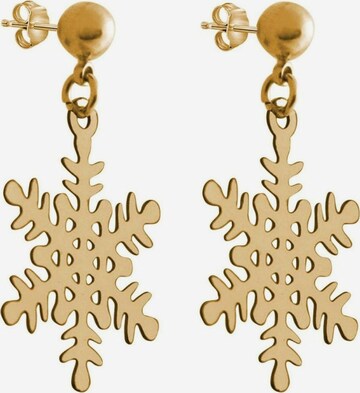 Gemshine Ohrringe 'Schneeflocke' in Gold