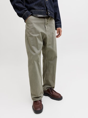 JACK & JONES Wide Leg Hose 'JPSTAlex' in Grau