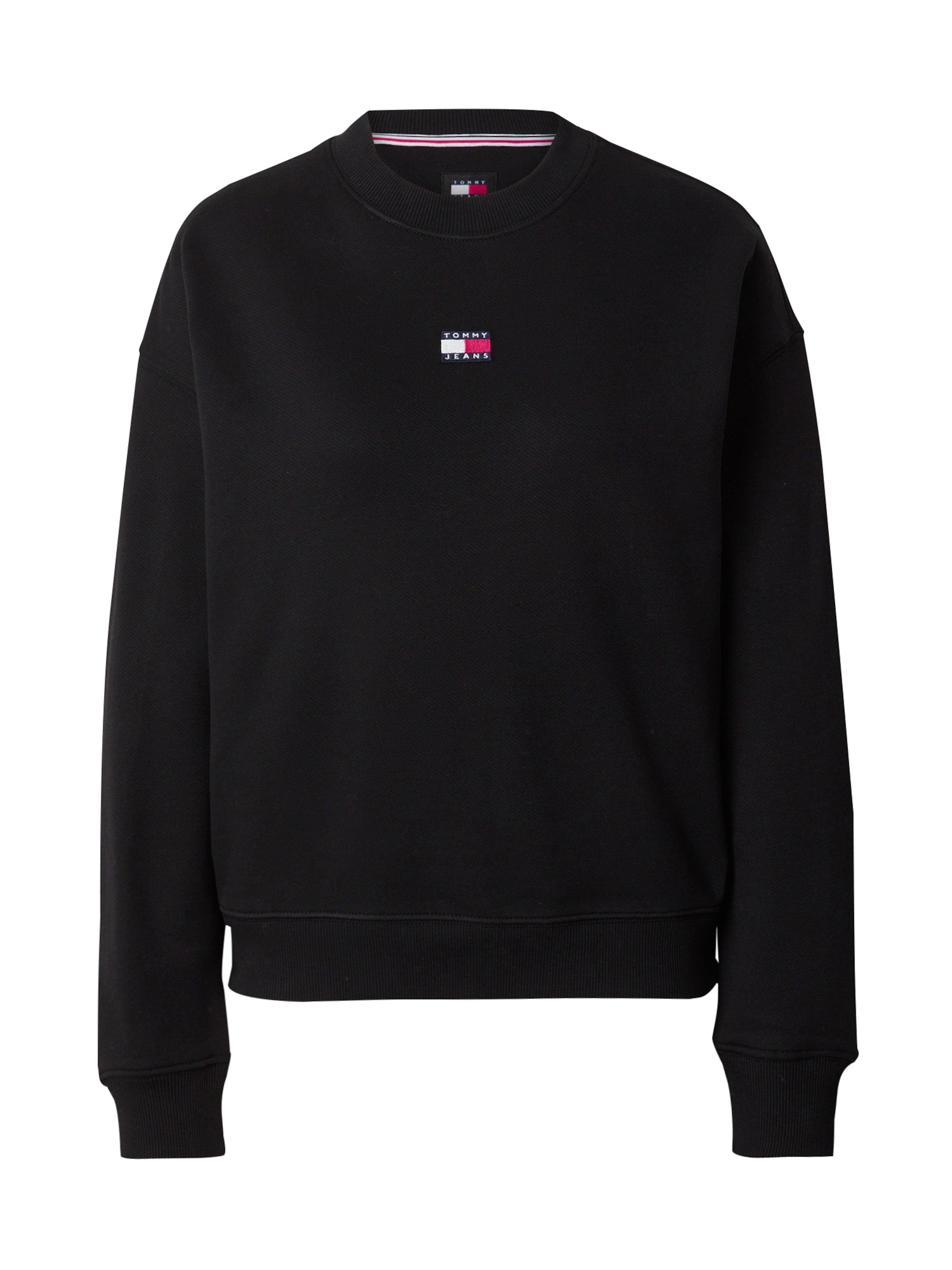 Tommy Jeans Sweatshirt in Black: front