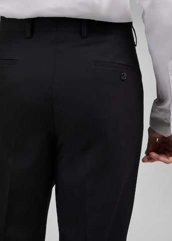 HECHTER PARIS Regular Trousers with creases 'NOS MF' in Black