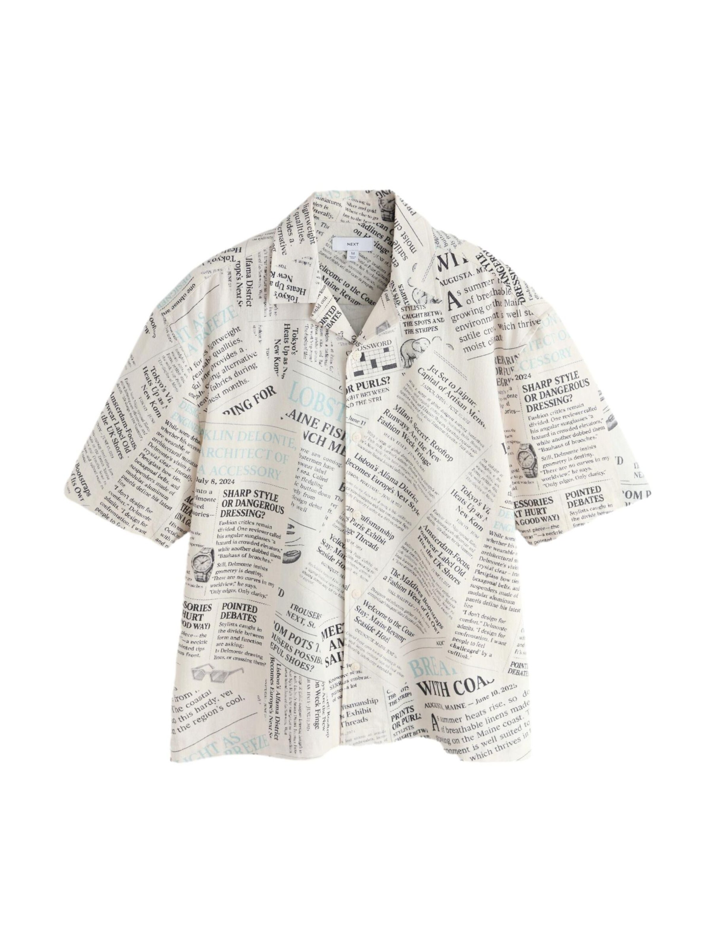 Next Regular fit Button Up Shirt in White: front