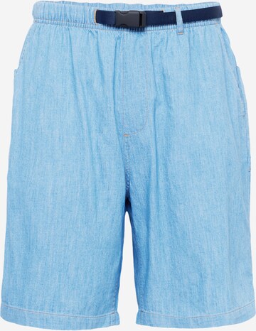 CONVERSE Regular Trousers 'CHAMBRAY' in Blue: front