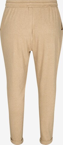 Effilé Pantalon 'ESARA' Zizzi en beige