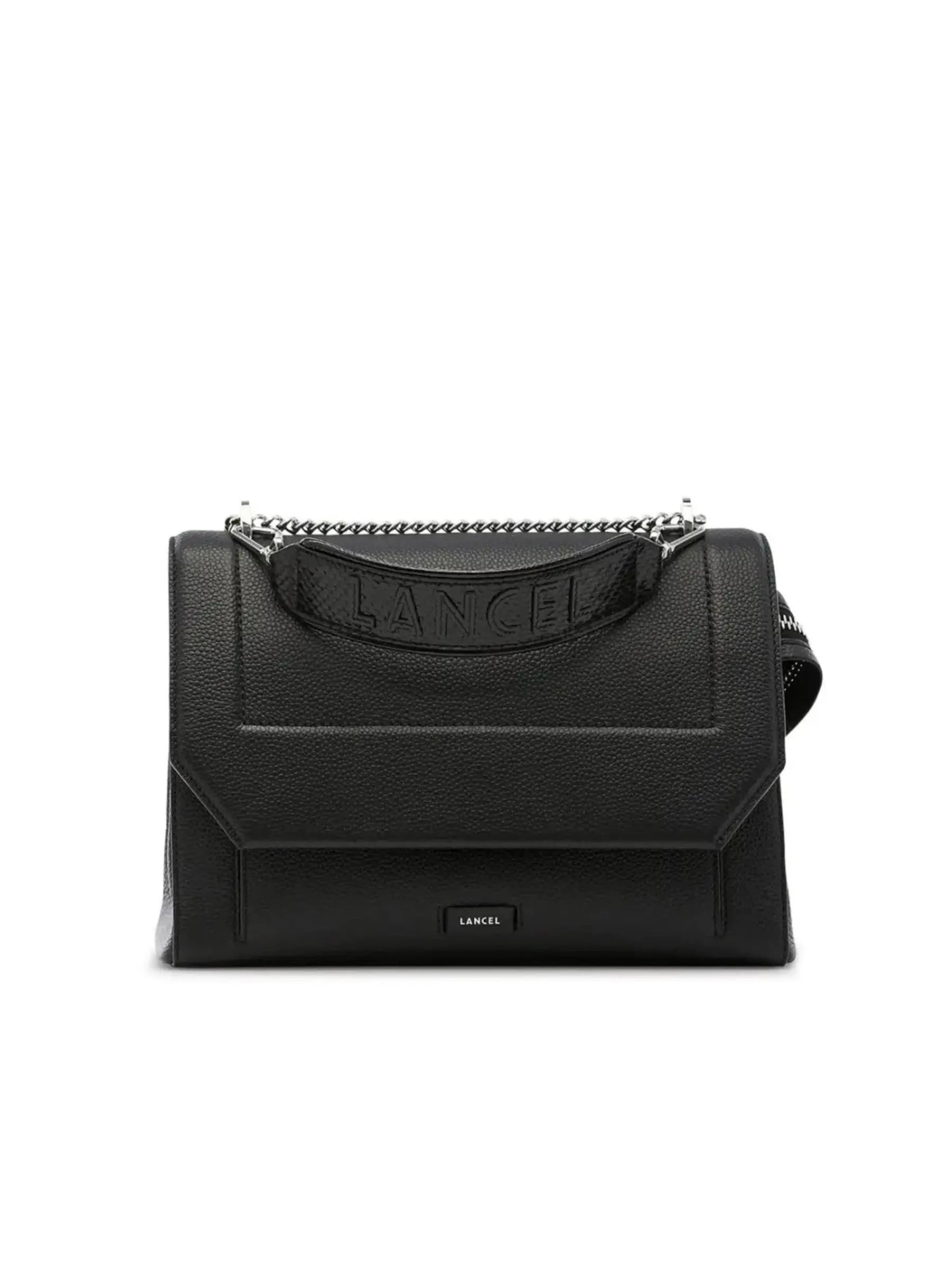 Sac bandoulière Lancel en noir : devant