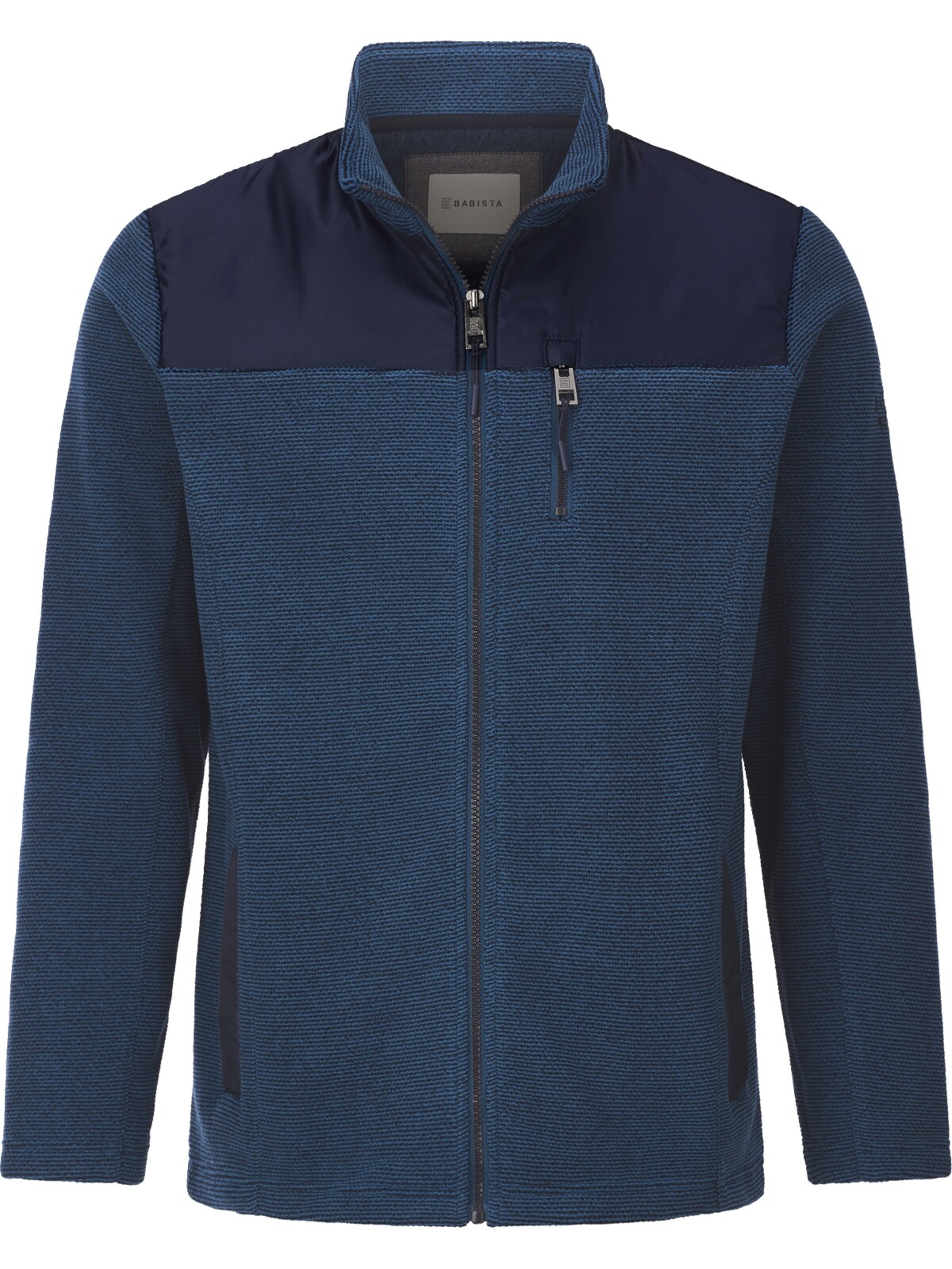 BABISTA Zip-Up Hoodie 'Fendario' in Blue: front