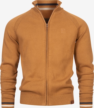 INDICODE JEANS Strickjacke 'Arutemia' in Bronze: Vorderseite