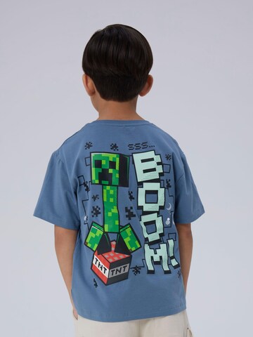 T-Shirt 'Minecraft' NAME IT en bleu : devant