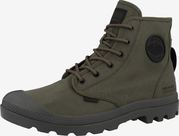 Palladium Lace-Up Boots ' Pampa' in Green: front