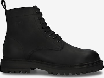 BLACKSTONE Boots med snörning 'ONYX TATE' i svart: framsida