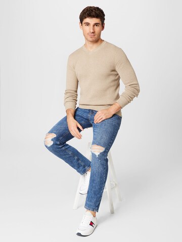 JACK & JONES Sweater 'DALLAS' in Beige