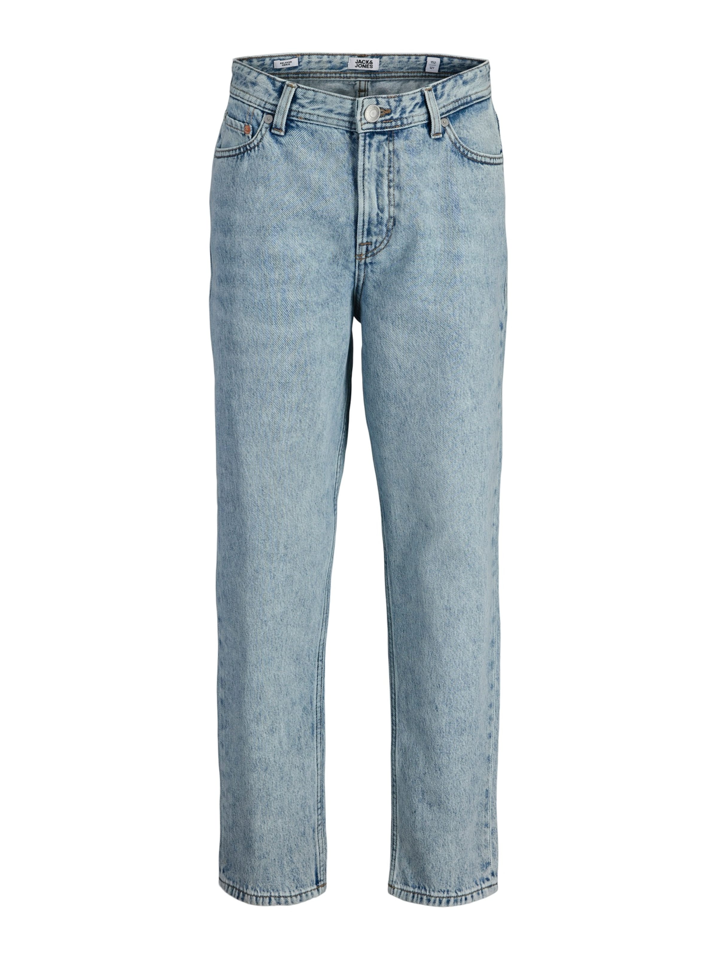 Loosefit Jean 'JJICHRIS JJORIGINAL' Jack & Jones Junior en bleu : devant