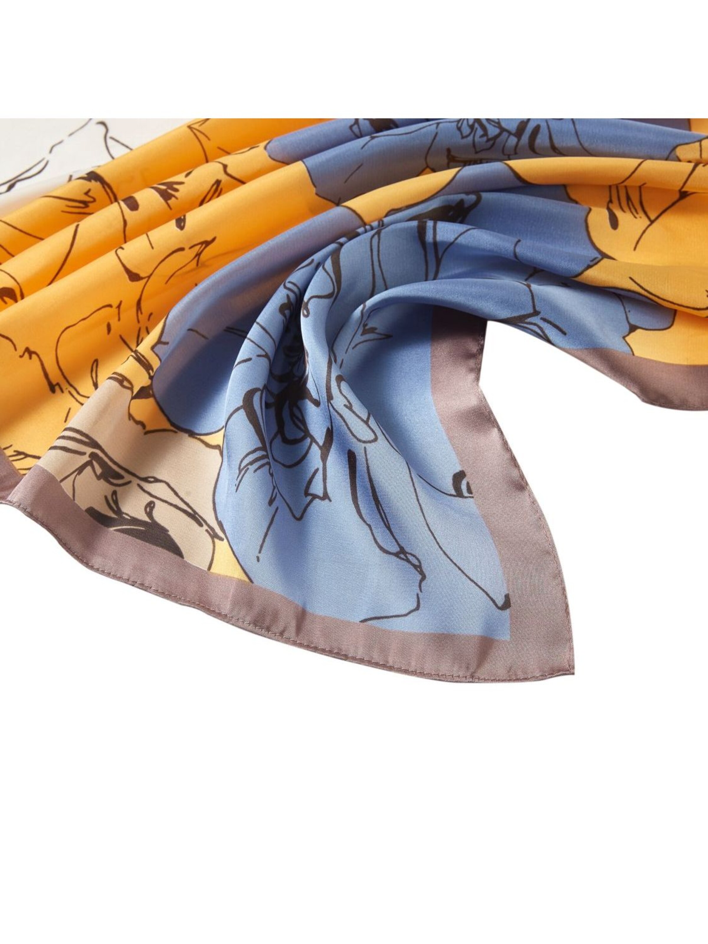 alberto cabale Sjaal 'Bigflower Cléo' in Geel