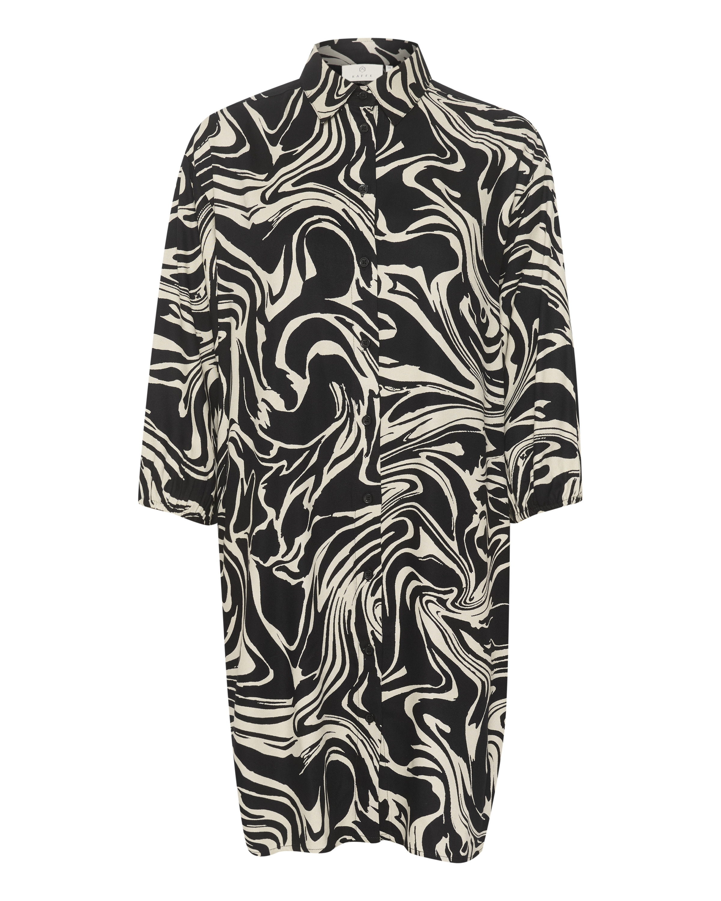 Kaffe Μπλουζοφόρεμα 'Carmen' σε μαύρο: μπροστά