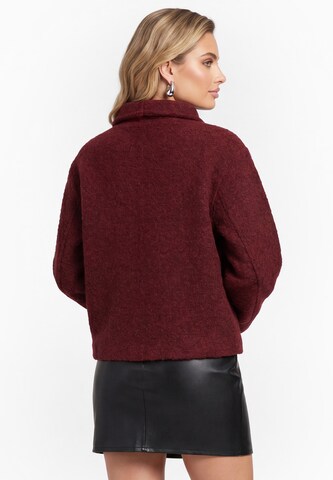Veste en polaire faina en rouge