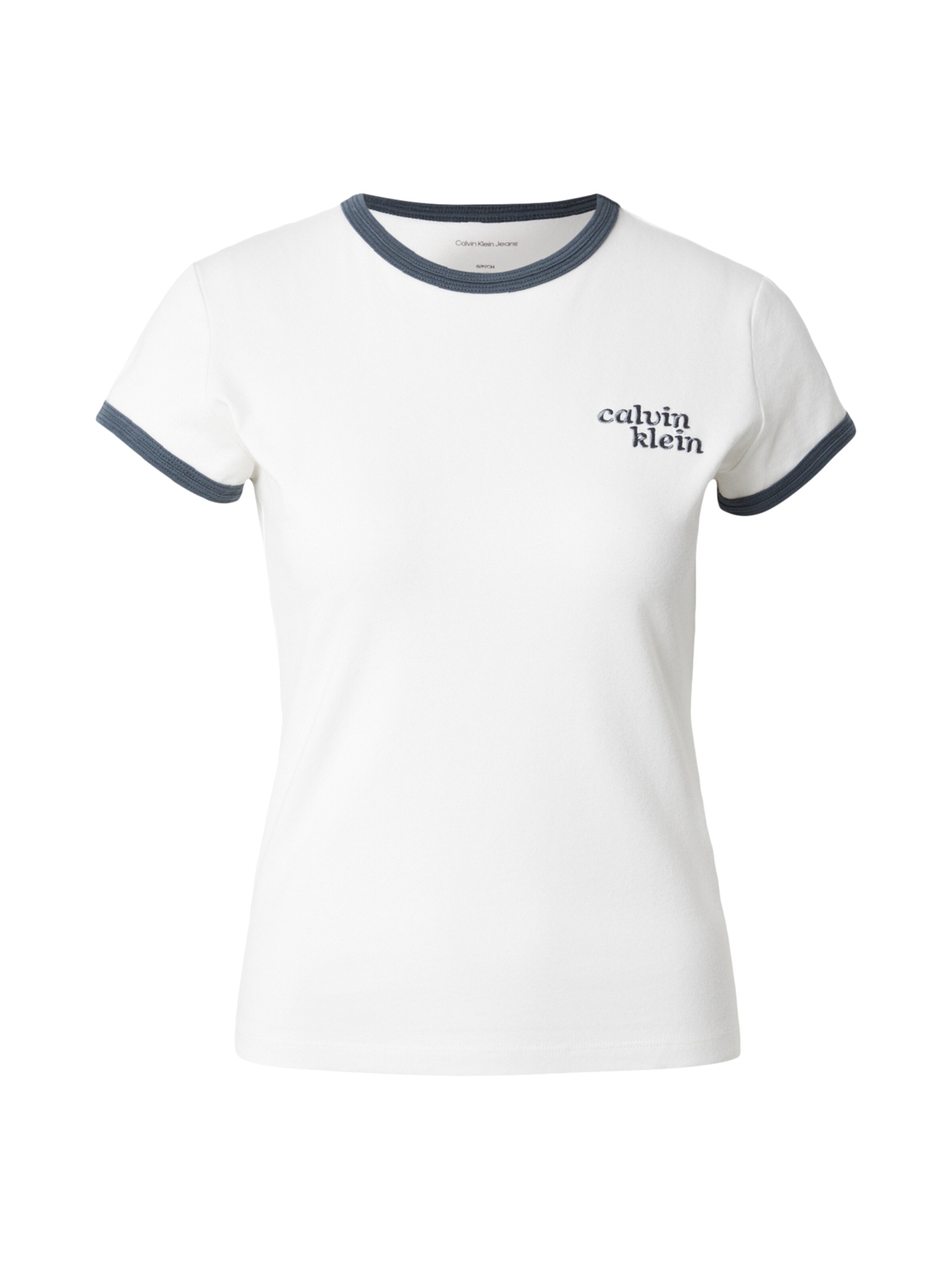Regular T-shirt Calvin Klein Jeans en beige : devant
