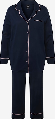 Ulla Popken Pyjama in Blauw: voorkant