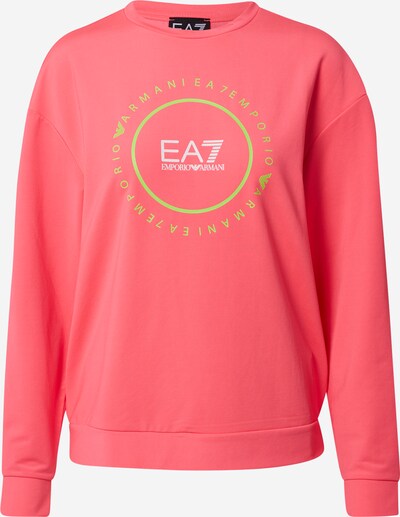 EA7 Emporio Armani Sweatshirt in kiwi / pink / weiß, Produktansicht