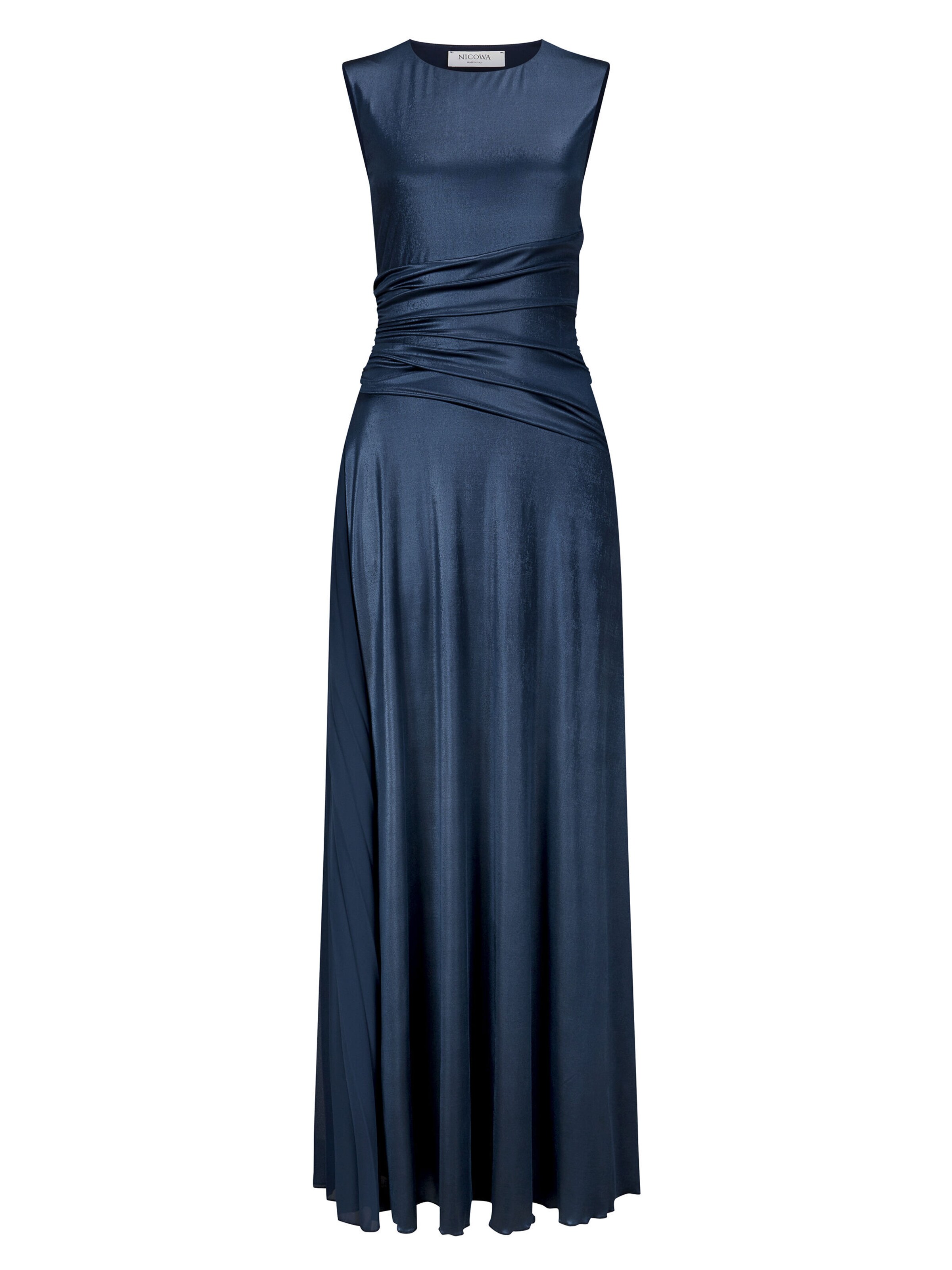 Nicowa Avondjurk 'Poliwia' in Blauw: voorkant