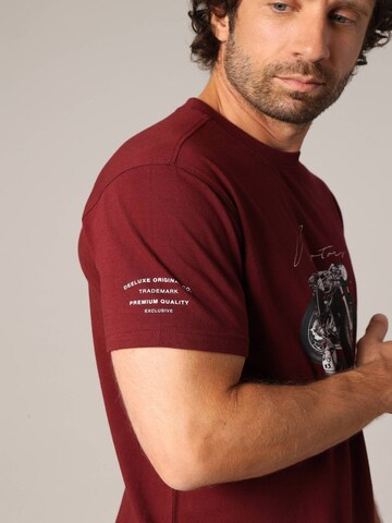 T-Shirt 'MOTORBIKE' Deeluxe en rouge