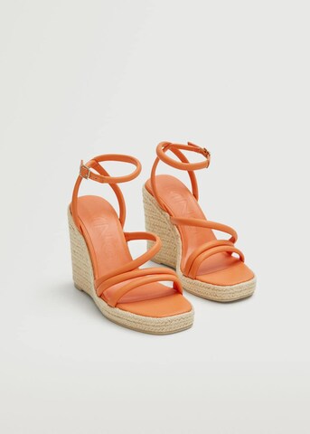 MANGO Strap Sandals 'Eula' in Orange