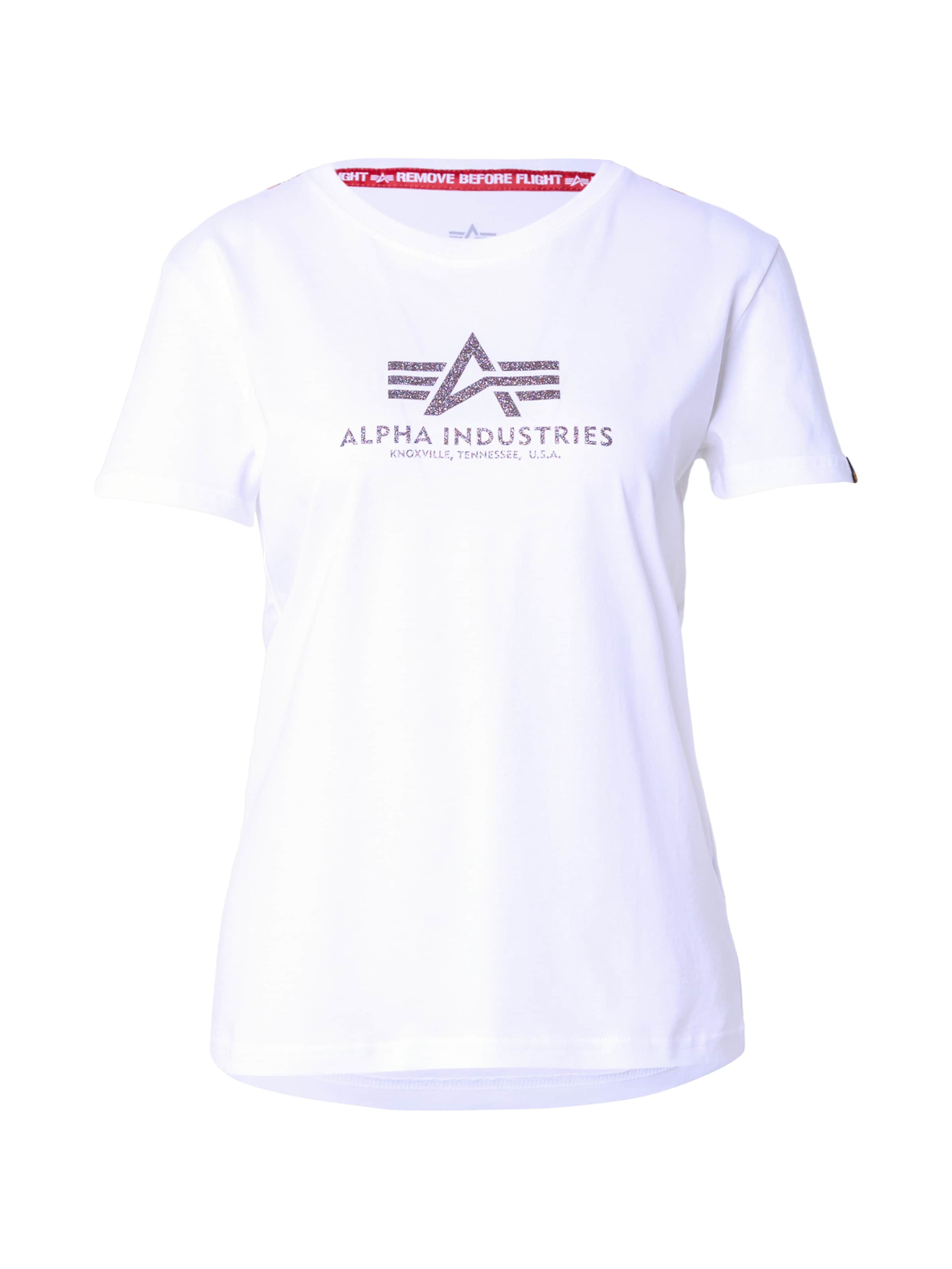 T-shirt ALPHA INDUSTRIES en blanc : devant