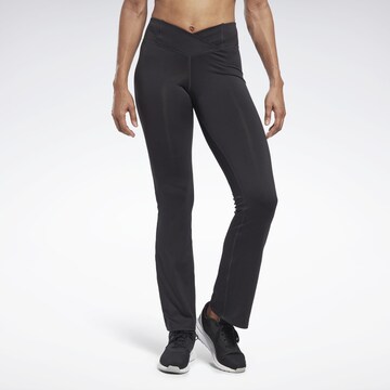 Reebok Bootcut Sportbroek in Zwart: voorkant