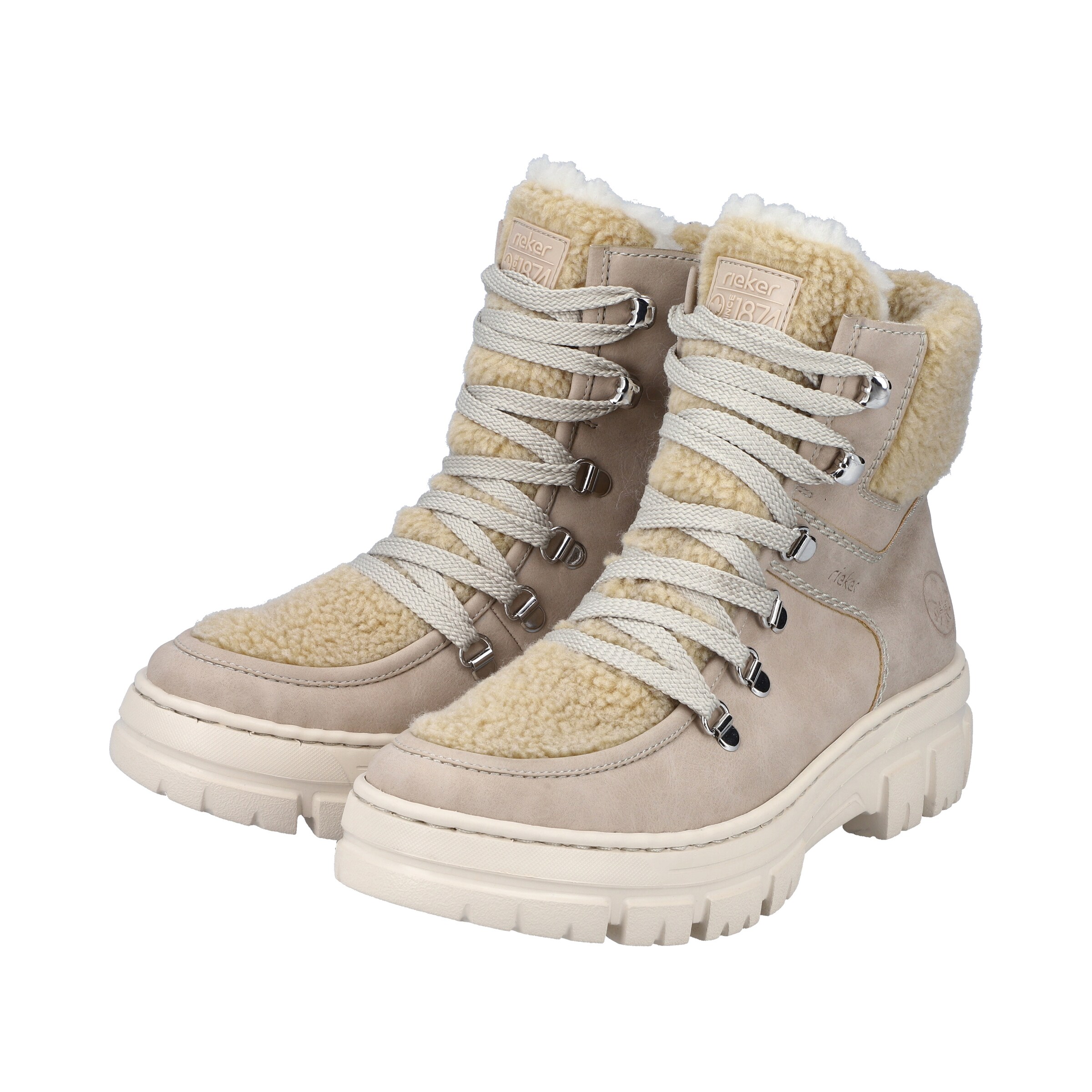 Bottes à lacets 'Z7430' Rieker en beige