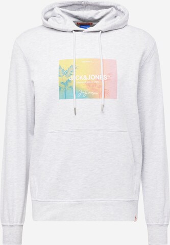 JACK & JONES Mikina 'ARUBA SUNSET' - biela: predná strana