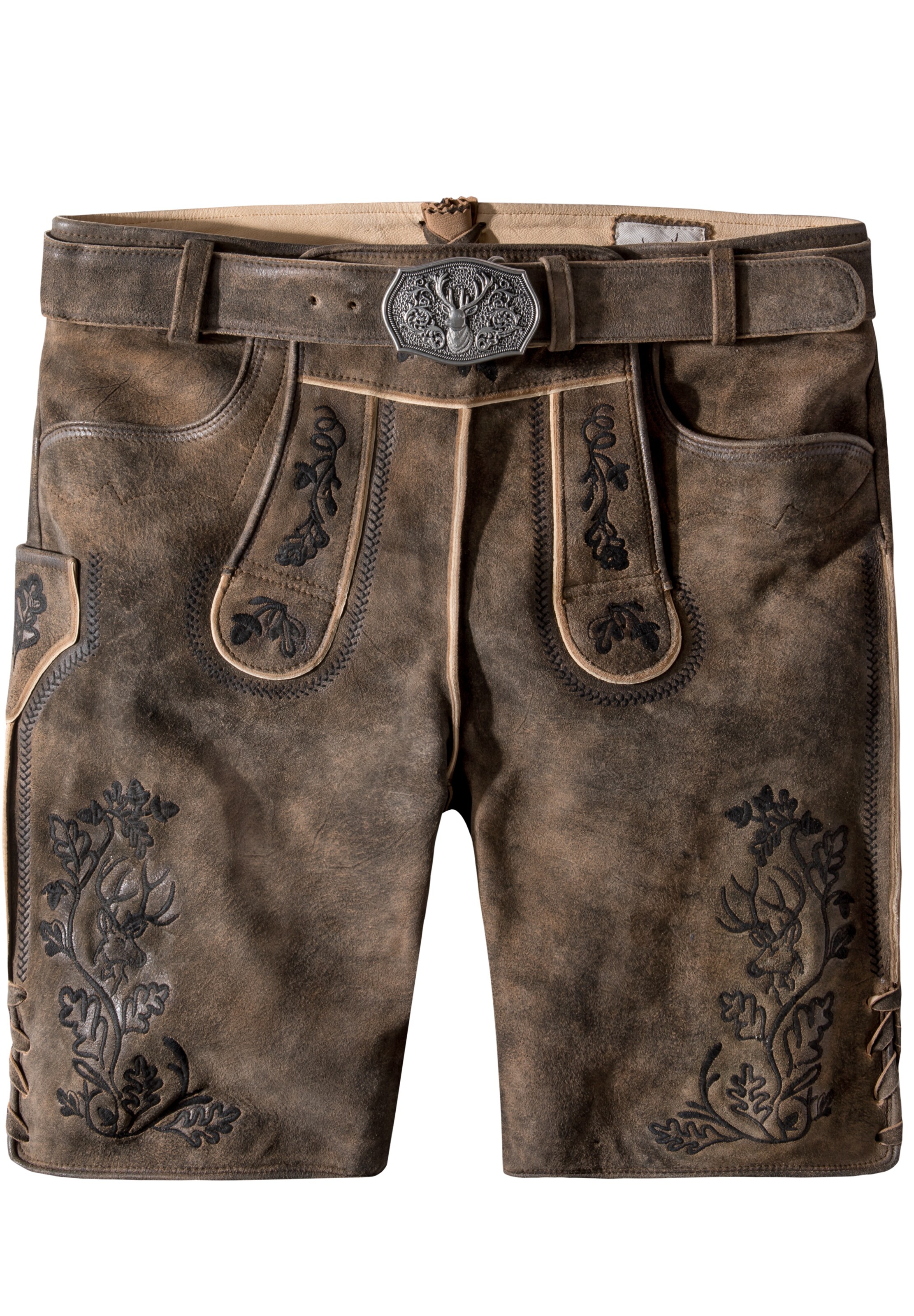 Regular Pantalon folklorique 'Edgar' STOCKERPOINT en marron : devant