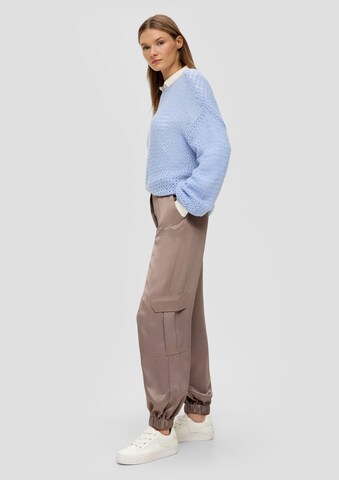 s.Oliver BLACK LABEL Wide leg Cargo Pants in Beige