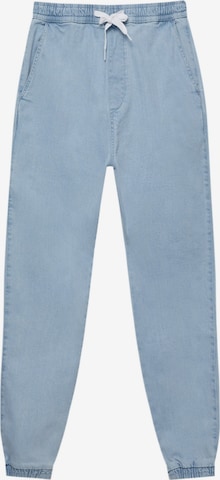 Pull&Bear Tapered Jeans in Blue: front
