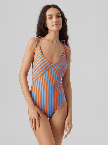 VERO MODA Bralette Swimsuit 'Anju' in Orange: front