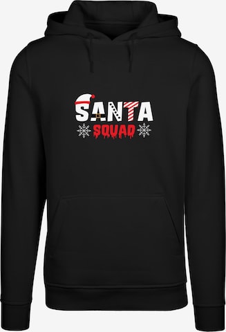 Merchcode Sweatshirt ' Santa Squad' in Zwart: voorkant