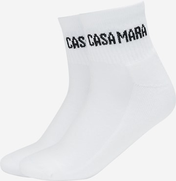 Chaussettes 'CM' Casa Mara en blanc : devant