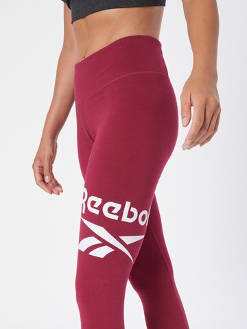 Reebok - Skinny Calças de desporto 'Identity' em rosa