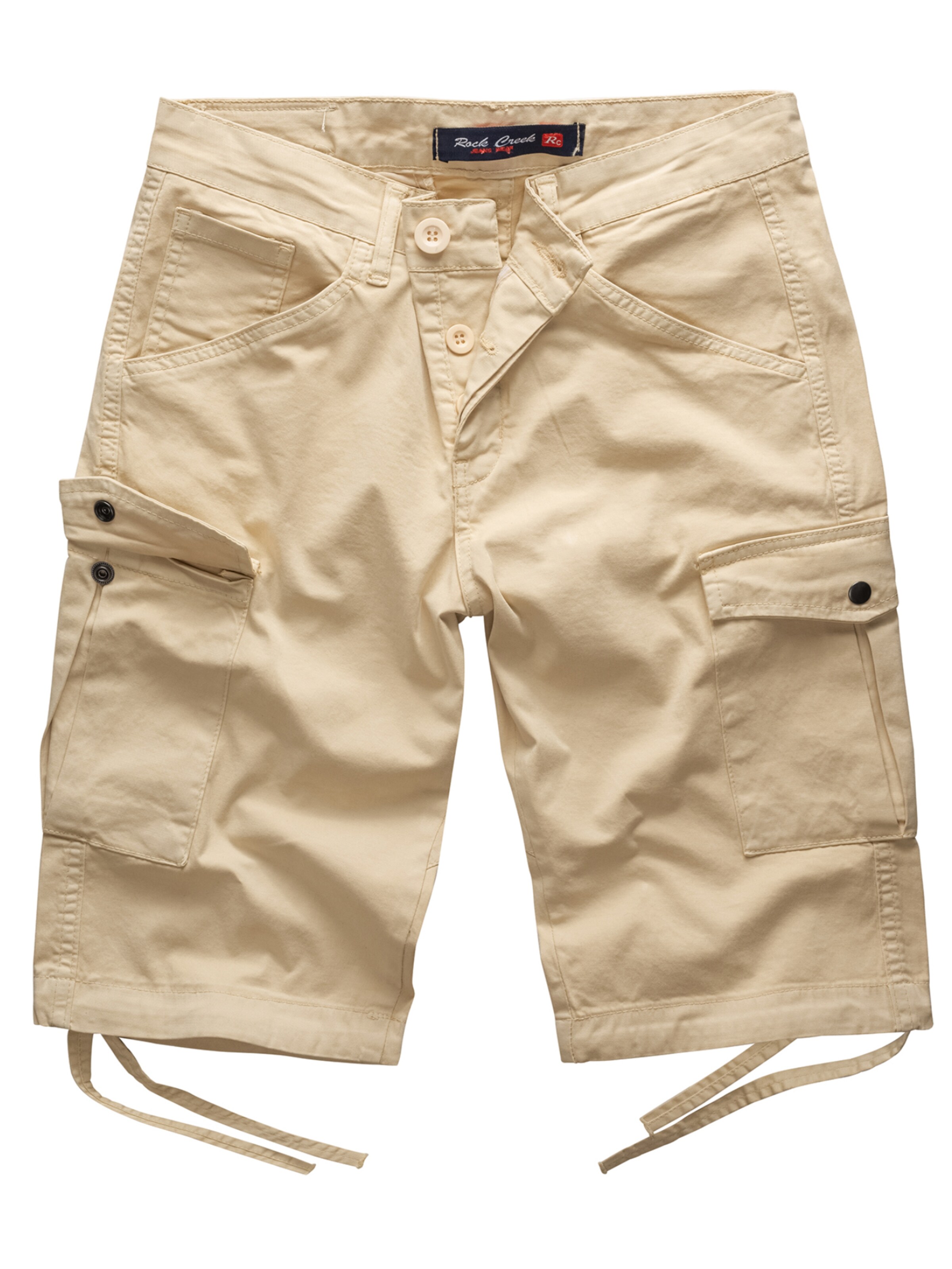 Rock Creek Cargo Pants in Beige: front