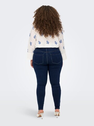ONLY Carmakoma Skinny Broek in Blauw