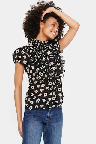 SAINT TROPEZ Blouse in Black: front