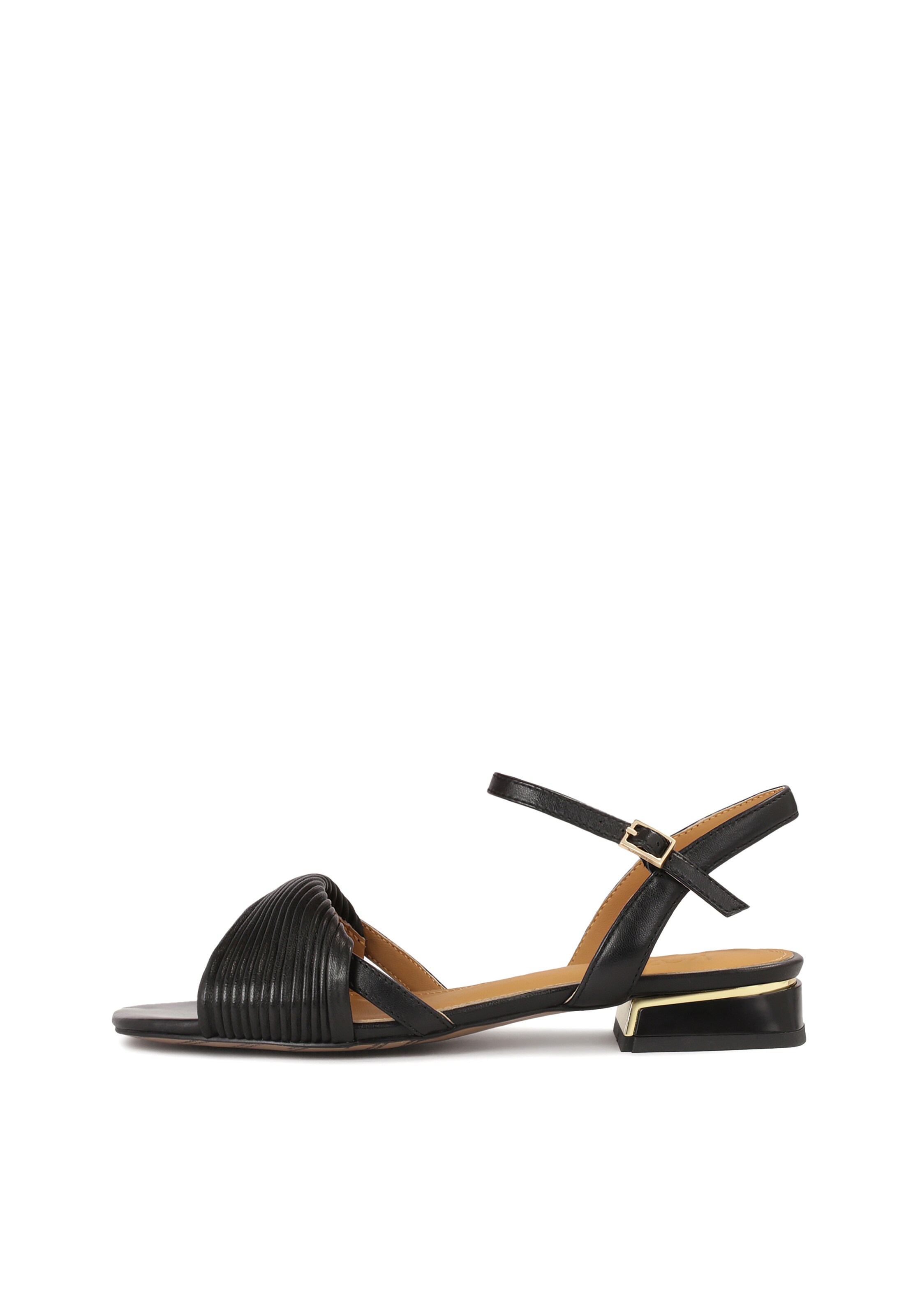Kazar Strap Sandals in Black: front