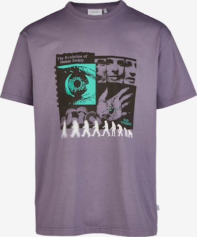 Cleptomanicx T-Shirt 'Evolution' in lila, Produktansicht